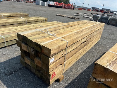 Quantity of (25) 6 in x 8 in x 12 in Surplus Pressure Treated Tarcica