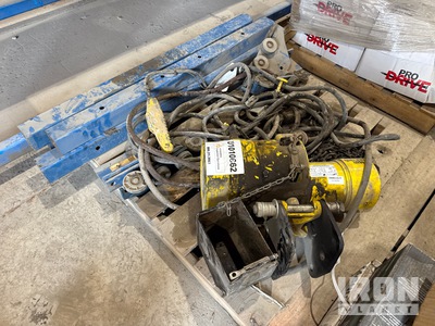 Quantity of (1) Pallets of 2013 Budgit BEH0208 Electric 2 ton hoist Material Hoist