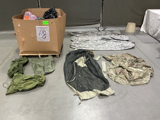 (7) LiteFighter Shelters, (5) Bivy Covers, (14) Clothing Bags & Assorted Items