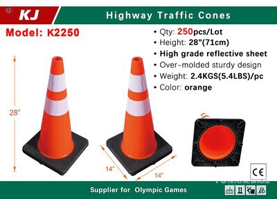 Quantity of (250) 2026 KJ K2250 28 in Cônes d'autoroute (Unused)