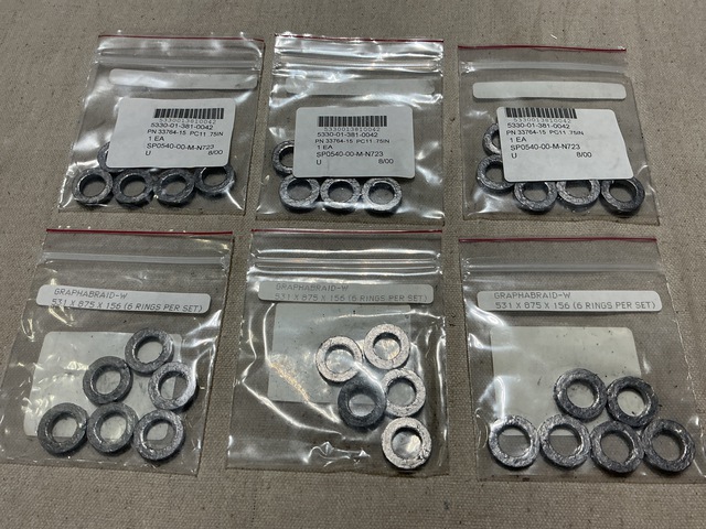 (129) Velan Valve 33764-15 PC11 .75IN Packing Assembly Sets (129) Velan Valve 33764-15 PC11 .75IN Packing Assembly Sets