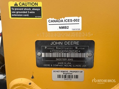 2020 John Deere 324g Ładowarka o sterowaniu burtowym