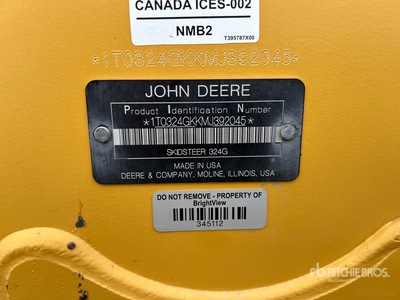 2020 John Deere 324g Skid Steer Loader