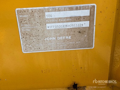 2020 John Deere 50G Mini escavatore
