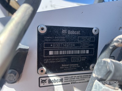2019 Bobcat S740 Skid Steer Loader