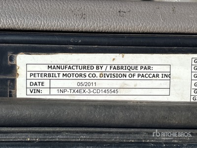 2012 Peterbilt 367 Tri/A Cab & Chassis