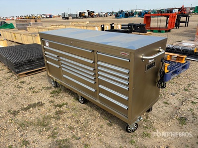 6 ft 17-Drawer Fatboy Tool Workbench Ports Nickel Silver Różne