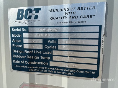 2014 BCT Structures 60 ft x 12 ft Skid-Mounted Site de puits
