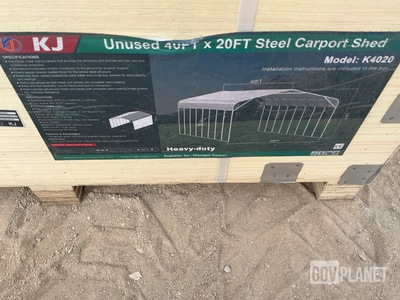 KJ K4020 Steel Carport Shed - Unused