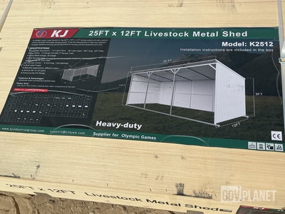 KJ K2512 Livestock Metal Shed - Unused