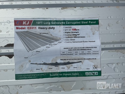(100) Piece Lot of 10' Long Corrugated Steel Panels