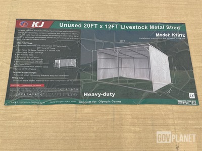 KJ K1912 Livestock Metal Shed - Unused