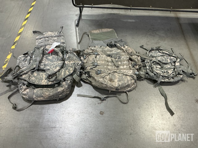 (6) Assault packs, (10) Large Field Pack Sets & Assorted Items