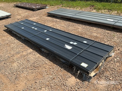 Quantity of (100) 3 ft x 12 ft Black Metal Roof Panels (Unused)
