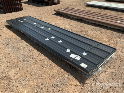 Quantity of (100) 3 ft x 12 ft Black Metal Roof Panels (Unused)