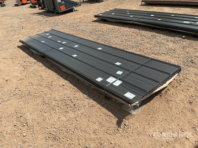 Quantity of (100) 3 ft x 12 ft Black Metal Roof Panels (Unused)