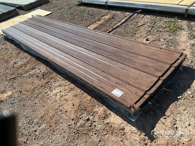 Quantity of (100) 3 ft x 12 ft Brown Metal Roof Panels (Unused)