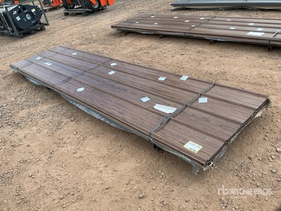 Quantity of (100) 3 ft x 12 ft Brown Metal Roof Panels (Unused)