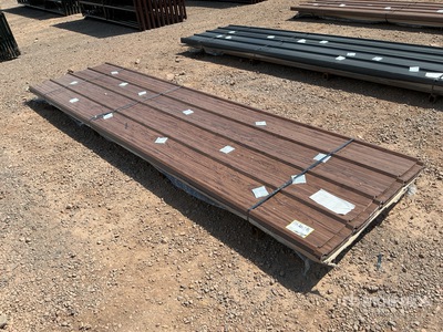 Quantity of (100) 3 ft x 12 ft Brown Metal Roof Panels (Unused)