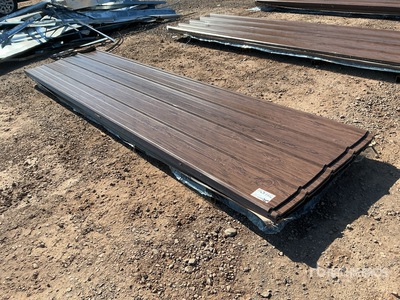 Quantity of (100) 3 ft x 12 ft Brown Metal Roof Panels (Unused)