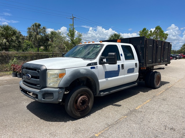 2016 Ford F-450 XL 4x2 Crew Cab Flatbed Dump Truck