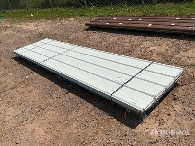 Quantity of (100) 3 ft x 12 ft White Metal Roof Panels (Unused)
