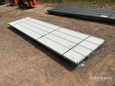 Quantity of (100) 3 ft x 12 ft White Metal Roof Panels (Unused)
