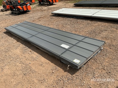 Quantity of (100) 3 ft x 12 ft Grey Metal Roof Panels (Unused)