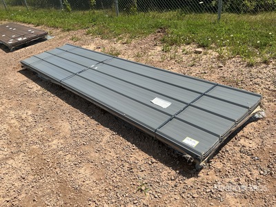 Quantity of (100) 3 ft x 12 ft Grey Metal Roof Panels (Unused)