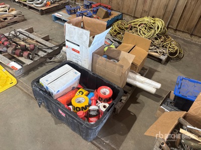 Quantity of Caution Tape, Garbage Bags, Rope, Rags, Stretch Film (Unused)