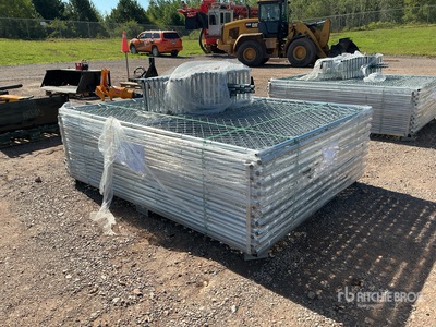 Quantity of (20) 7 ft 5 in x 6 ft Chain Link Temporary Valla (Unused)