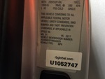 General Appearance with Motor Vehicle Safety Standards Label