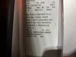 General Appearance with Motor Vehicle Safety Standards Label