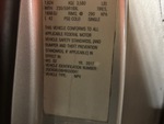 General Appearance with Motor Vehicle Safety Standards Label