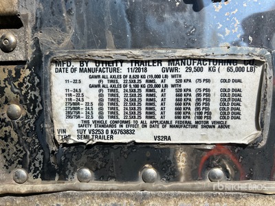 2019 Utility VS2RA 53 ft x 102 in T/A Refrigerated Trailer