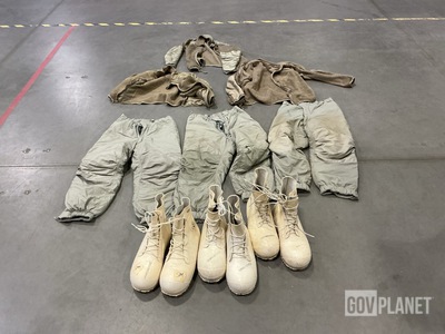 (12) Pairs of Cold Weather Boots, (18) Cold Weather Jackets & Assorted Items