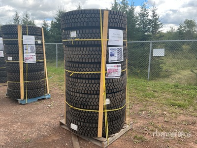 Quantity of (8) 11R22.5 Snow Traction Retread Tires (Unused)