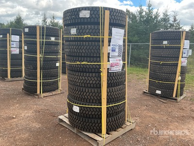 Quantity of (8) 11R22.5 Snow Traction Retread Tires (Unused)