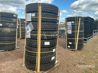 Quantity of (8) 11R22.5 Snow Traction Retread Tires (Unused)
