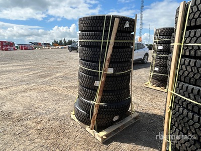 Quantity of (8) 11R22.5 Snow Traction Retread Tires (Unused)