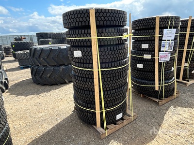 Quantity of (8) Snow Traction Retread 11R22.5 Tires (Unused)