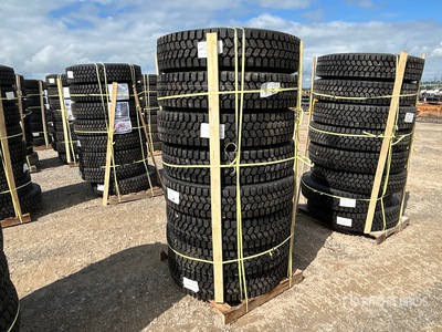 Quantity of (8) 11R22.5 Snow Traction Retread Tires (Unused)