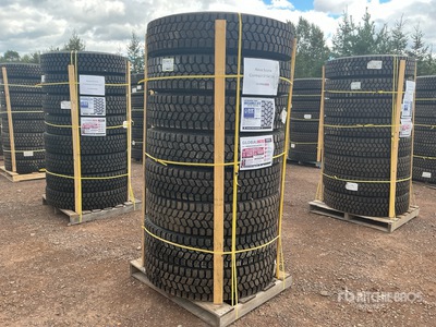Quantity of (8) 11R22.5 Snow Traction Retread Tires (Unused)