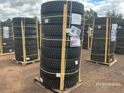 Quantity of (8) 11R22.5 Snow Traction Retread Tires (Unused)