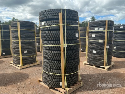 Quantity of (8) 11R22.5 Snow Traction Retread Tires (Unused)