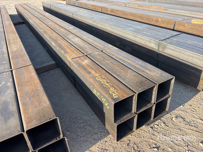 Quantity of (6) 6 in x 6 in x 3/16 in x 20 ft Square Tubing (Unused)