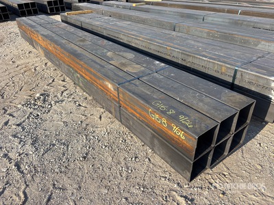 Quantity of (6) 6 in x 6 in x 3/16 in x 12 ft Square Tubing معادن متنوعة (Unused)