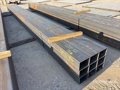 Quantity of (9) 5 in x 4 in x 19 ft 11 GA Square Tubing (Unused)