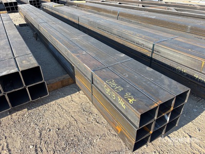 Quantity of (9) 5 in x 4 in x 20 ft 11 GA Square Tubing (Unused)