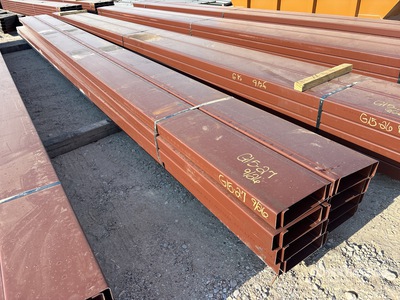 Quantity of (16) 8 in x 20 ft C- Purlin (Unused)